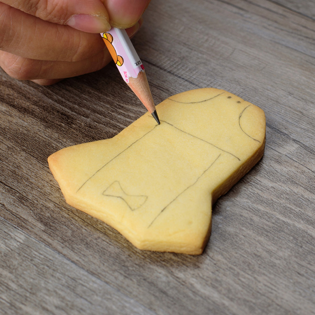 Icing Sugar Cookies Pencil Line Drawing Pen